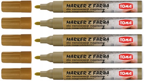 Marker do RENOWACJI NAGROBEK Toma PISAK złoty x5