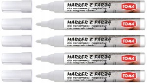 Marker do RENOWACJI NAGROBEK Toma PISAK biały x5
