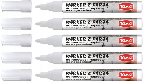 Marker do RENOWACJI NAGROBEK Toma PISAK biały x5