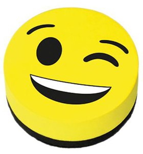 GĄBKA MAGNETYCZNA do tablicy Z MAGNESEM filcowa MIX - Emotikon EMOJI