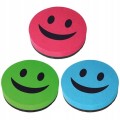 GĄBKA MAGNETYCZNA do tablicy Z MAGNESEM filcowa MIX Smile - duża 9cm
