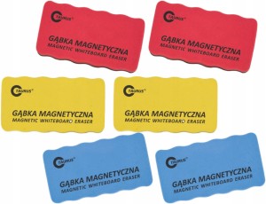 GĄBKA do tablicy Z MAGNESEM filcowa MIX - 6 SZTUK