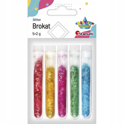 BROKAT SYPKI NITKI Titanum wielokolorowy 5szt. x 2g