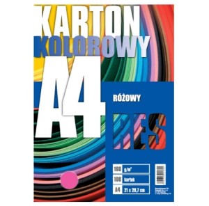 BRYSTOL karton A4 RES 160g RÓŻOWY opk.100