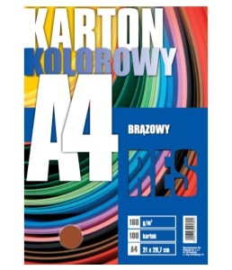 BRYSTOL karton A4 RES 160g BRĄZOWY opk.100